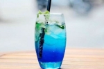 beverages, high- tea, blue curacao mocktail recipe, Ice cubes