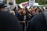 Trump, Protest, chicago citizens stand united against trump following his first visit, Skyscraper