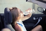 Water from Car Bottles latest, Water from Car Bottles disadvantages, drinking water from bottles left in car in summer is harmful, Dehydration