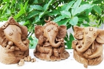 edo friendly Ganesha, eco friendly Ganesh idol, how to make eco friendly ganesh idol from clay at home, Ganesh idol