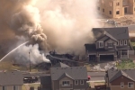 Home exploded in Denver, Denver home explosion, construction crew helps after explosion at home, Twilight