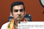 gautam gambhir turns politician, gautam gambhir about people shaming Indian flag, forget jail gautam gambhir s suggestion for indian flag shamers, Burned