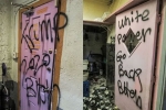 vandals., vandals., indian restaurant vandalized in new mexico hate messages like go back scribbled on walls, Hate crimes