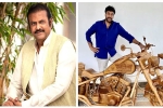 Chiranjeevi, Tollywood, mohan babu gifts chiranjeevi a customized wooden bike on his birthday, Samantha akkineni