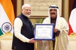 Narendra Modi breaking, Narendra Modi in Kuwait, narendra modi gets kuwait s highest honour, Beer