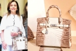 nita ambani's bag, Birkin bags, nita ambani s crocodile skin handbag worth rs 2 6 cr studded with 240 diamonds goes viral, Crocodile