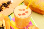 Papaya Smoothie preparation, Papaya Smoothie, papaya smoothie that can help with bloating, Fruits