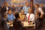 Trump, White House Painting, trump mocked over white house painting, White house painting