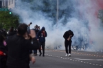 george floyd, tear gas, trump to stop protests with tear gas on the white house protestors, Lafayette