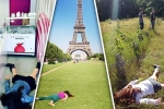 selfie addiction, people who hate selfies, this woman hate selfies so she decides to click pictures of herself lying dead all around the world, Cognizant