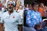 Roger Federer Vs Rafael Nadal Semi-Final, Wimbledon 2019 Clash of Tennis, roger federer vs rafael nadal semi final indian origin boy seen engrossed in his book during wimbledon 2019 clash of tennis, Rafael nadal